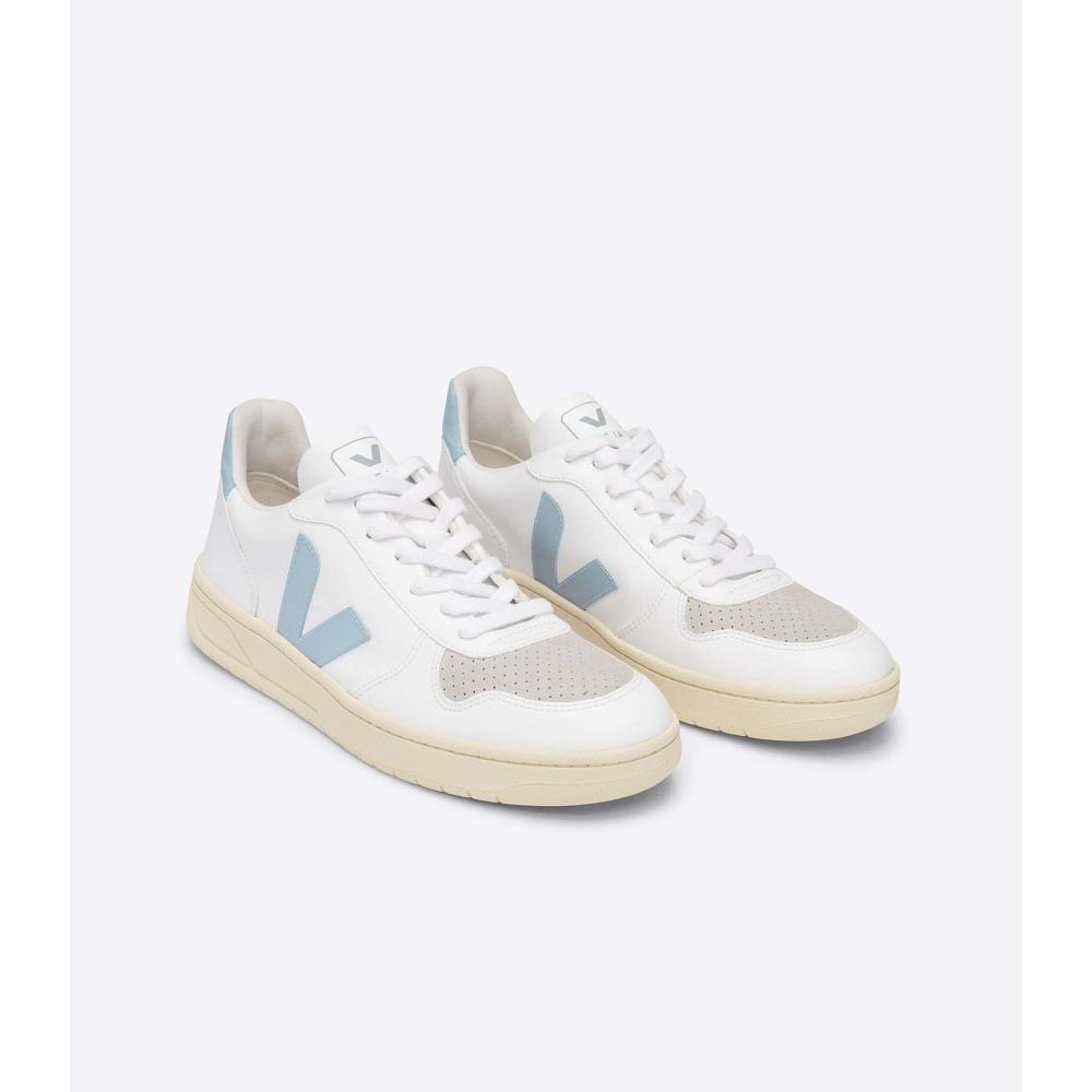 Pantofi Dama Veja V-10 CWL White/Turquoise | RO 579YXF